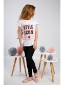 White T-shirt with the inscription NDZ8420 - Online store - Boutique